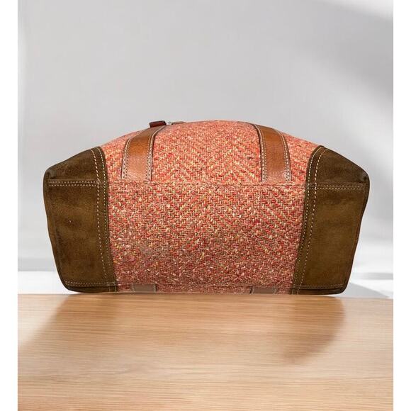 Y2K Coach F11216 Scaro Herringbone Tweed Tote Bag & Matching Wristlet - Picture 5 of 16